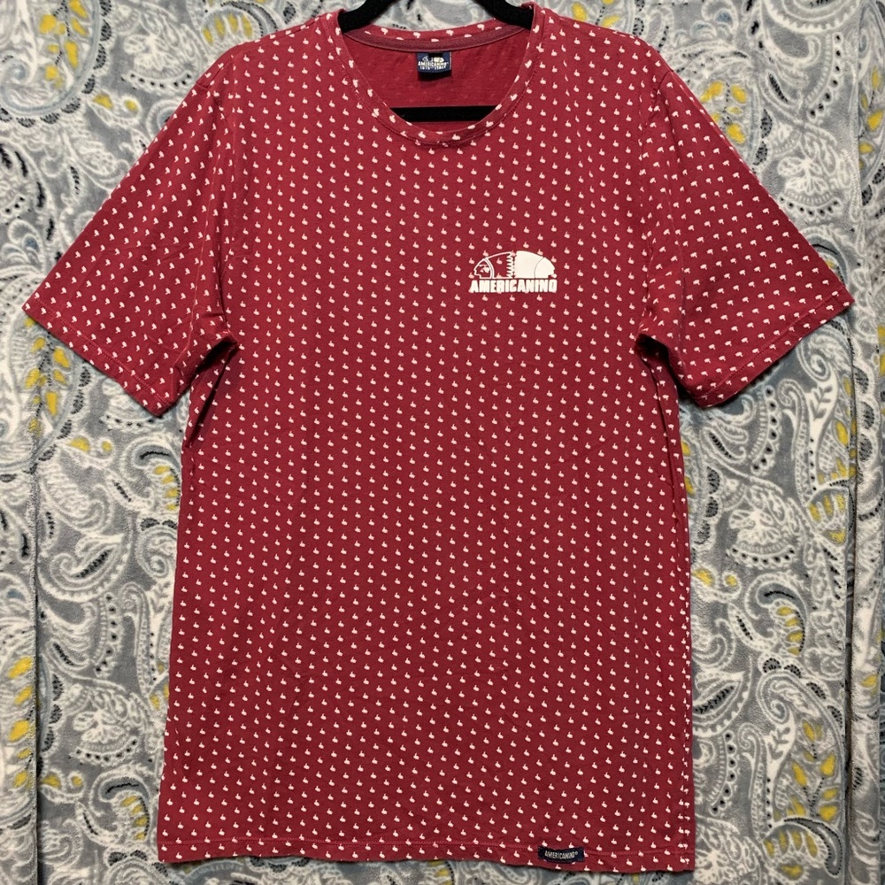 AMERICANINO  XXL Red White Tee